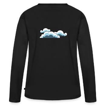 Clouds - Women's Premium Organic Long Sleeve Shirt - black - Back - Julia (174cm)