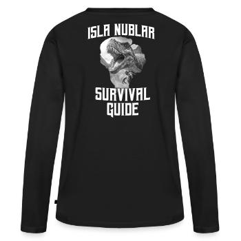 Isla Nublar - Survival Guide - Women's Premium Organic Long Sleeve Shirt - black - Back - Julia (174cm)