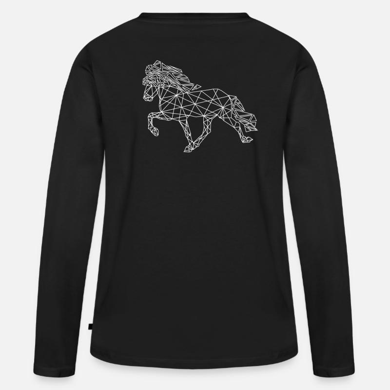 Tölter Hell - Frauen Premium Bio Langarmshirt - Schwarz