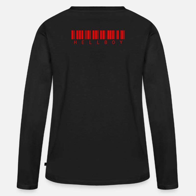 HELLBOY - Frauen Premium Bio Langarmshirt - Schwarz
