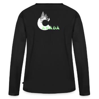 Canada - T-shirt manches longues Premium bio Femme - noir - Dos - Julia (174cm)