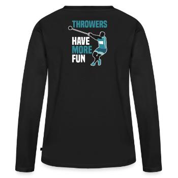 Athlétisme - T-shirt manches longues Premium bio Femme - noir - Dos - Julia (174cm)