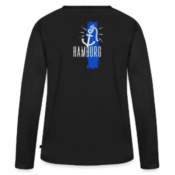 Hamburg Hamburg Stadt - T-shirt manches longues Premium bio Femme - noir - Dos - Julia (174cm)