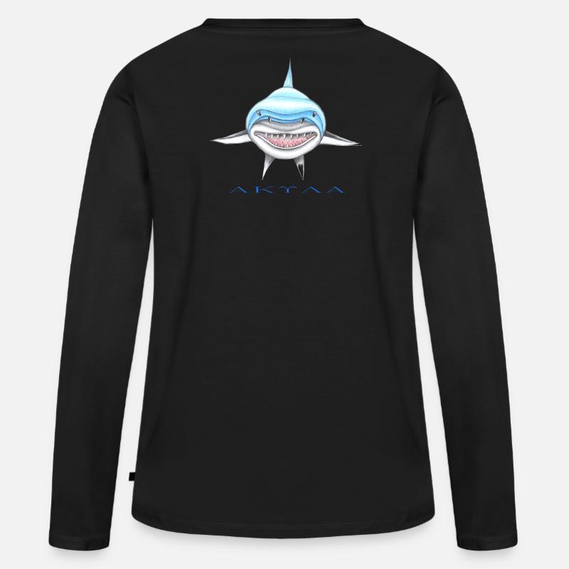 Hai - Frauen Premium Bio Langarmshirt - Schwarz