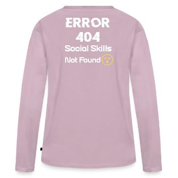 social skills - Women's Premium Organic Long Sleeve Shirt - dusky pink - Back - Julia (174cm)
