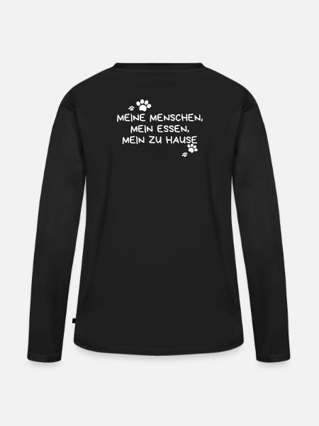 Haustier Witz - Frauen Premium Bio Langarmshirt - Schwarz