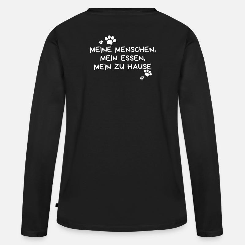 Haustier Witz - Frauen Premium Bio Langarmshirt - Schwarz