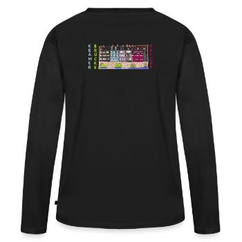 Erfurt, Krämerbrücke, landmark Germany - Women's Premium Organic Long Sleeve Shirt - black - Back - Julia (174cm)