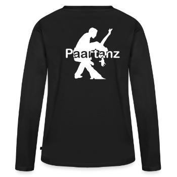 Danse des polices de tango au milieu du blanc - T-shirt manches longues Premium bio Femme - noir - Dos - Julia (174cm)