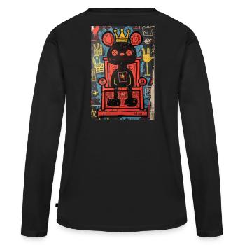 Roi de la mauvaise humeur - T-shirt manches longues Premium bio Femme - noir - Dos - Julia (174cm)