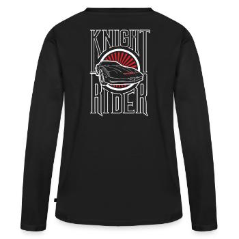 Knight Rider KITT Knight Industry 2000 - T-shirt manches longues Premium bio Femme - noir - Dos - Julia (174cm)