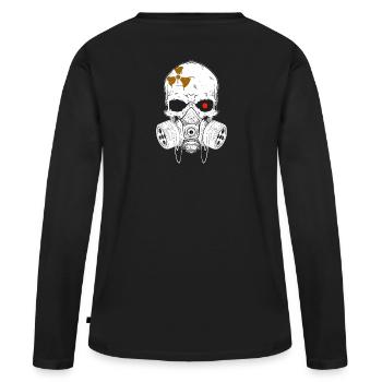 Crâne irradié - T-shirt manches longues Premium bio Femme - noir - Dos - Julia (174cm)