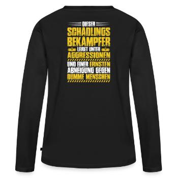 Schädlingsbekämpfer Kammerjäger Geschenk - Frauen Premium Bio Langarmshirt - Schwarz - Hinten - Julia (174cm)