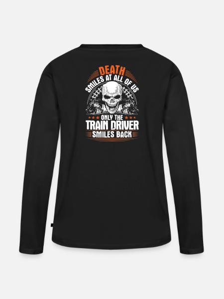 Triebfahrzeugführer Lokführer Lokomotivführer - Frauen Premium Bio Langarmshirt - Schwarz
