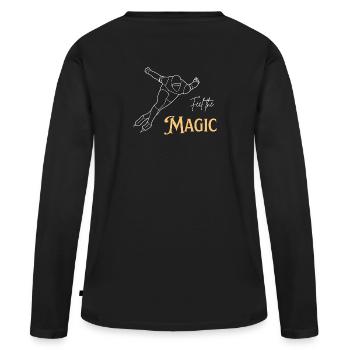 Feel the Magic - Women's Premium Organic Long Sleeve Shirt - black - Back - Julia (174cm)