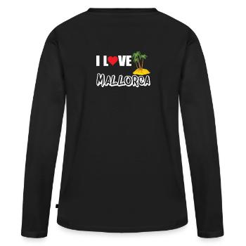 Mallorca - i love Mallorca - Women's Premium Organic Long Sleeve Shirt - black - Back - Julia (174cm)