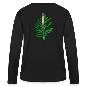 Le dernier d’entre nous, le couteau d’Ellie - T-shirt manches longues Premium bio Femme - noir - Dos - Julia (174cm)