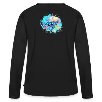 Watercolor turtle - Women's Premium Organic Long Sleeve Shirt - black - Back - Julia (174cm)