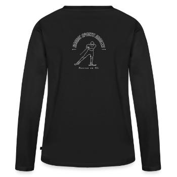 Passion sur le ski - T-shirt manches longues Premium bio Femme - noir - Dos - Julia (174cm)