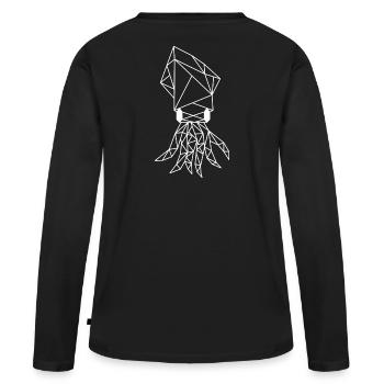 Calmar - T-shirt manches longues Premium bio Femme - noir - Dos - Julia (174cm)