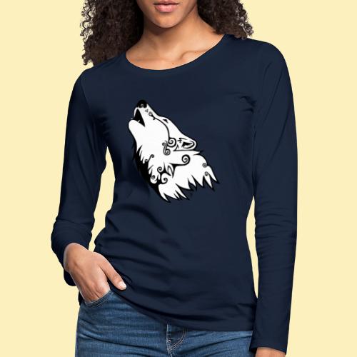 Le Loup de Neved (version blanche) - T-shirt manches longues Premium Femme