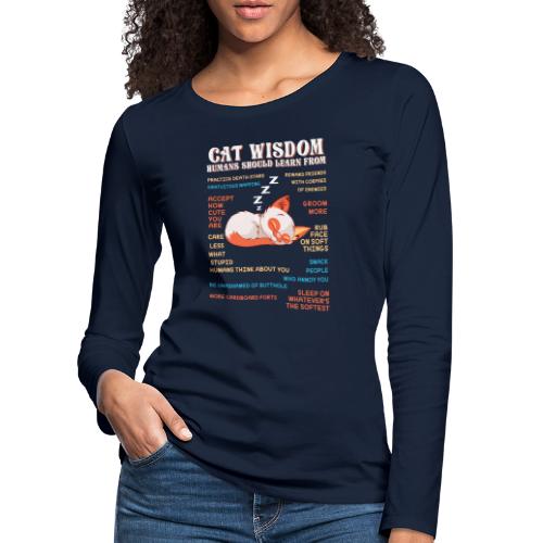CAT WISDOM - T-shirt manches longues Premium Femme