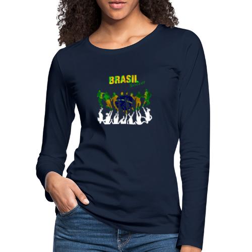Brasil Soccer - Women's Premium Longsleeve Shirt