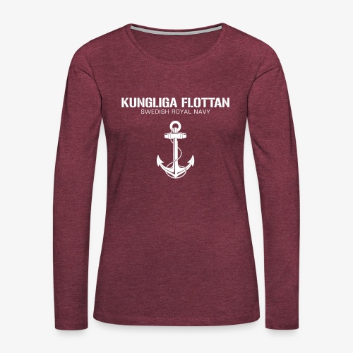 Kungliga Flottan - Swedish Royal Navy - ankare - Långärmad premium-T-shirt dam