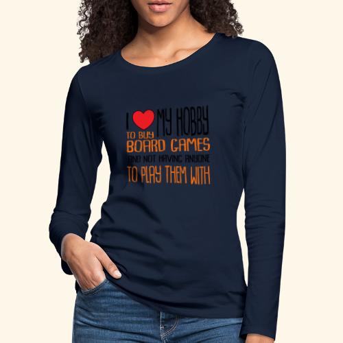 My Hobby Orange - Långärmad premium-T-shirt dam