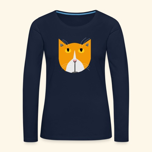 Hieno kissa - Naisten premium pitkähihainen t-paita