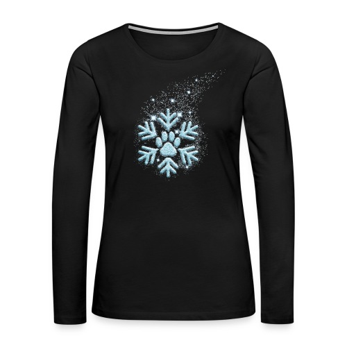 Vorschau: dog paw snowflake - Frauen Premium Langarmshirt