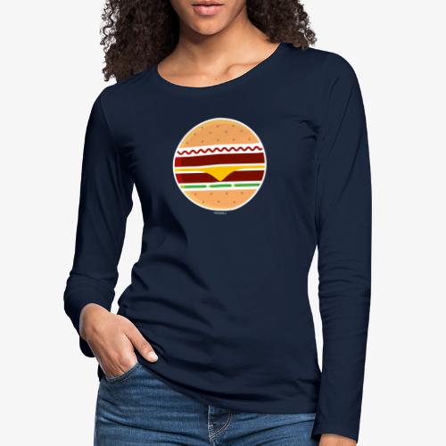 Circle Burger - Maglietta Premium a manica lunga da donna