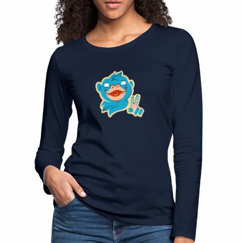 Blauer Affe Kinder Shirt - Frauen Premium Langarmshirt