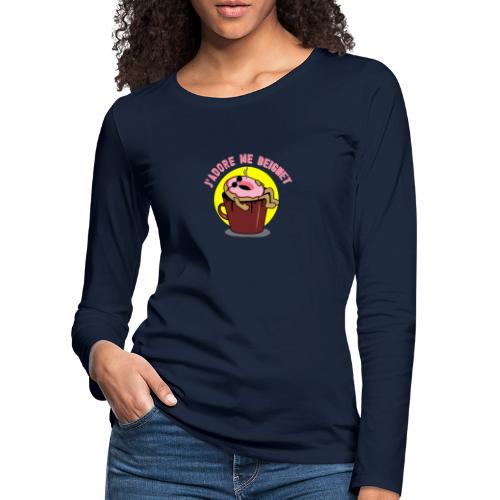 J'ADORE ME BEIGNET ! (café) - T-shirt manches longues Premium Femme