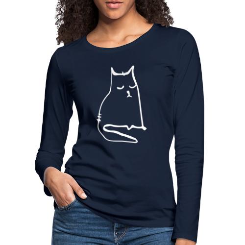 sad cat - Frauen Premium Langarmshirt