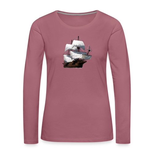 Segelschiff - Frauen Premium Langarmshirt