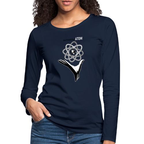 atom in hand - Premium langermet T-skjorte for kvinner