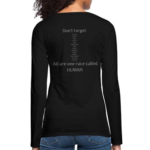 HUMAN - that's our race regardless - Frauen Premium Langarmshirt