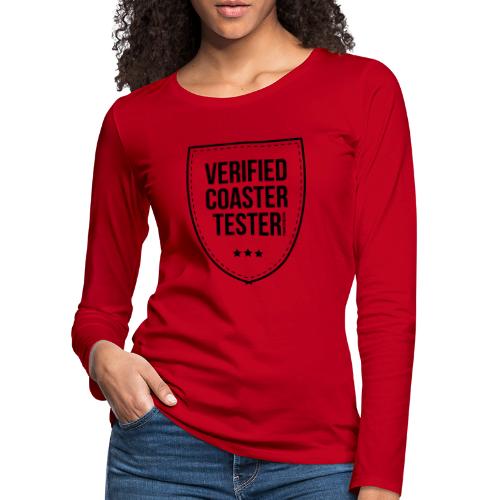 Badge de testeur de montagnes russes vérifié - T-shirt manches longues Premium Femme