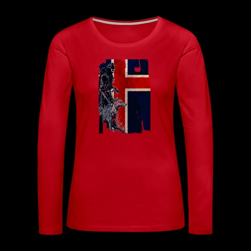 viking varg island - Långärmad premium-T-shirt dam
