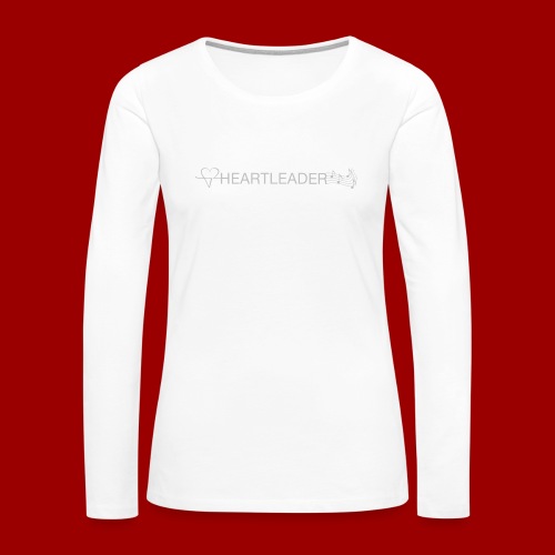 Heartleader Charity (weiss/grau) - Frauen Premium Langarmshirt