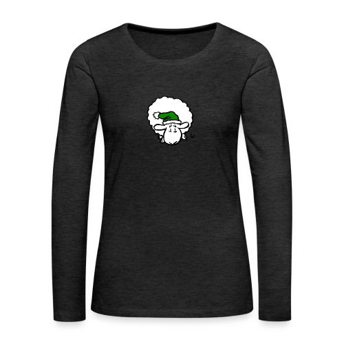 Weihnachtsschaf (grün) - Frauen Premium Langarmshirt