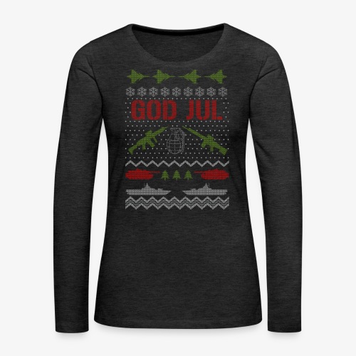 Ful jultröja - Ugly Christmas Sweater - Långärmad premium-T-shirt dam