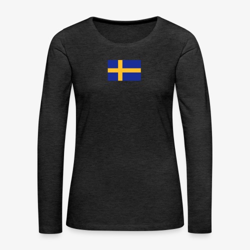 Svenska flaggan - Swedish Flag - Långärmad premium-T-shirt dam