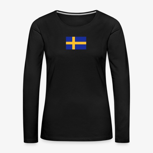 Svenska flaggan - Swedish Flag - Långärmad premium-T-shirt dam