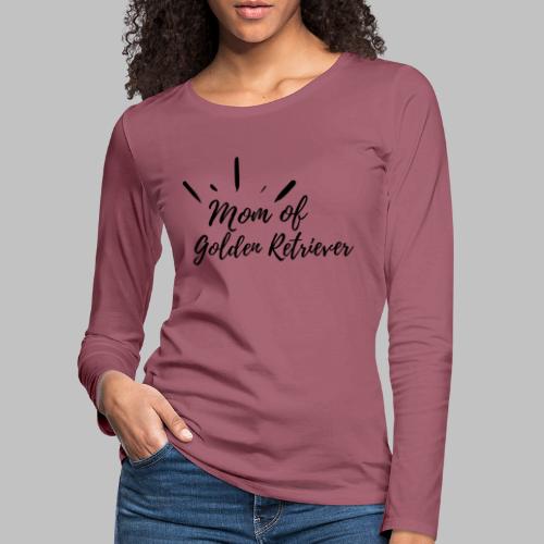 mom of golden retriever - Frauen Premium Langarmshirt