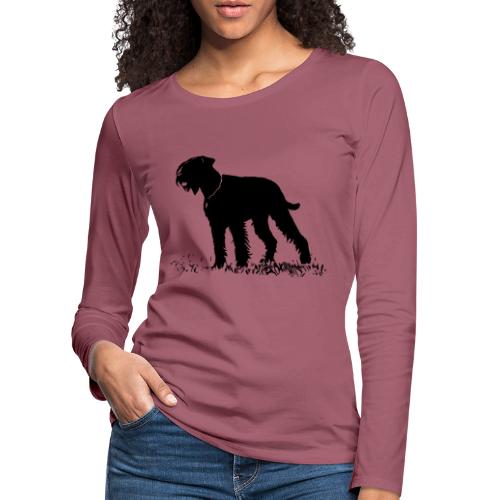 Riesenschnauzer / Schnauzer Hunde Design Geschenk - Frauen Premium Langarmshirt