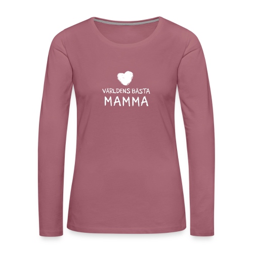 Världens bästa Mamma Toothy white - Långärmad premium-T-shirt dam