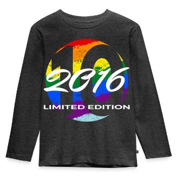 10e anniversaire 2016 cadeau garçons et filles - T-shirt manches longues Premium Enfant - anthracite chiné - Devant - AI Model Kid Male (0cm)