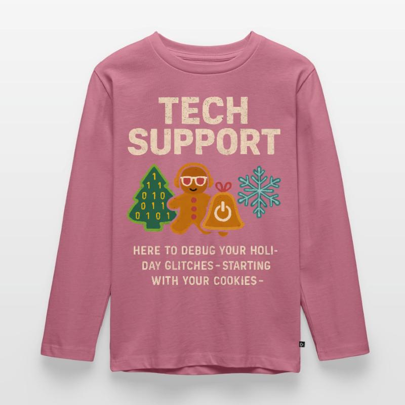 Admin Weihnachtsgeschenk IT Support Debugging Kinder Premium Bio Langarmshirt